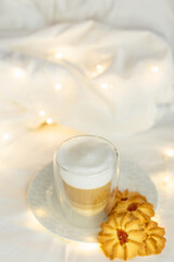 cup of tea with cookies