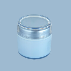 Cosmetic cream jars for skin care.