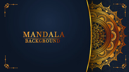 Luxury royal golden mandala background with borders for invitation and wedding card