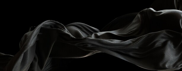 黒の質感のある布素材。かっこいいクールなデザインに。