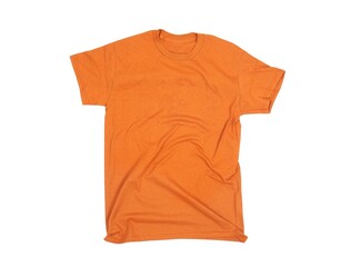 Orange T-shirt blank white background - 472610767