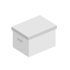 シンプルなストレージボックスのイラスト