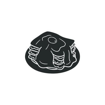recommend clip art: Lasagna Icon Silhouette Illustration. Italian Food Vector Graphic Pictogram Symbol Clip Art. Doodle Sketch Black Sign.
