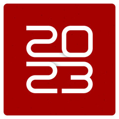 Year 2023 logo with shadow effect
