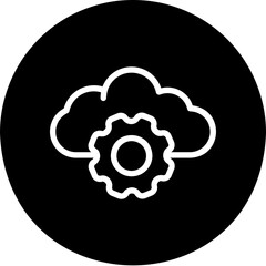 cloud server glyph icon