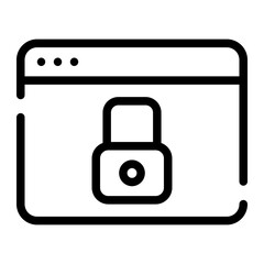 ssl certificate line icon