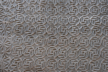 Artistic relief decoration on a façade in Segovia, Spain