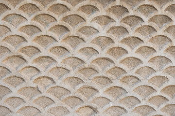 Artistic decoration in relief on a facade