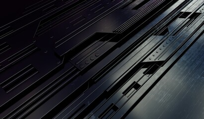 3d abstract technology background from metal parts. 3d rendering
