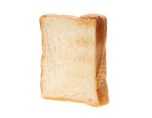 Slices toast bread on white background