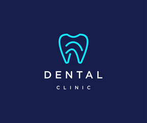Dental logo icon design template flat vector