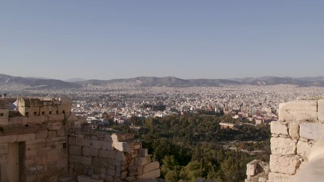 View of Athens from the Acropolis, Athens, Greece.