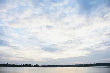 clouds over the river