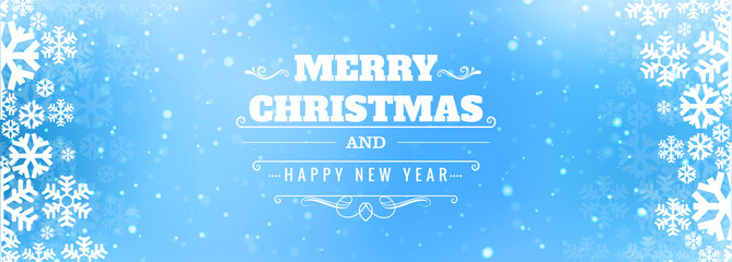 Christmas snowflakes card banner template vector