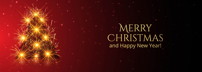 Fototapeta na wymiar Holiday christmas card beautiful banner background vector