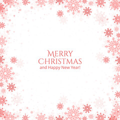 Christmas and New Year snowflakes card background vector