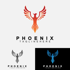 Obraz premium Phoenix logo Vector Illustration Design Template