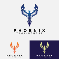 Obraz premium Phoenix logo Vector Illustration Design Template