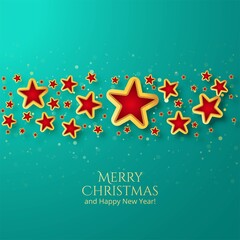 Beautiful christmas card background with shiny stars vector
