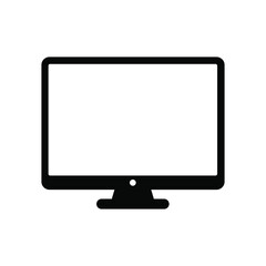 Computer monitor icon. Vector desktop computer icon, TV vector icon.