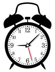 vector illustration of retro alarm clock