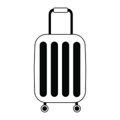 A suitcase in doodle style. Flat vector illustration