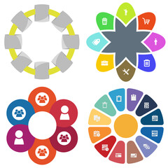 Business infographics. Set of pie chart	