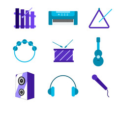 Accoustic Equipment Music Design Illustration Web