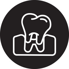 clear teeth glyph icon