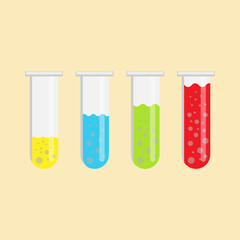 Colorful Lab Tube Design Illustration Web