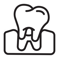 clear teeth line icon