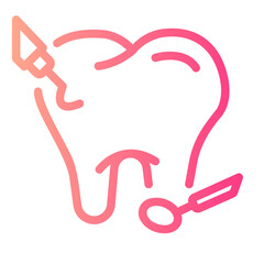 Dental care gradient icon