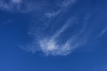 View of Cloudscape during a cloudy blue sky sunny day. Taken on the West Coast of British Columbia, Canada.