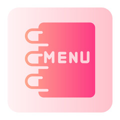 menu book gradient icon