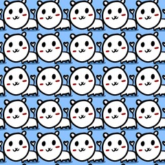 seamless pattern of cute cat cartoon