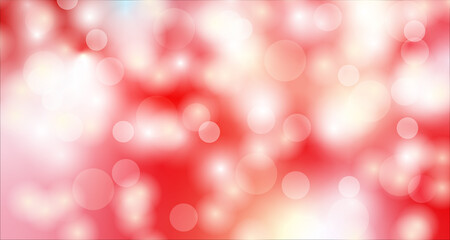 Blurred bokeh background background. Neon light, night view, close-up. Red new year background. Christmas.