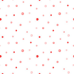 Vector pattern with small pink bubbles on a white background. Bubbles, circles, speckles. Pattern for fabrics, pajamas, dresses, posters.