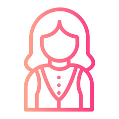 waitress gradient icon