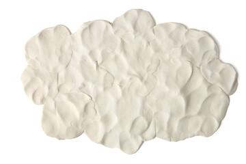White clay texture frame background. Modeling clay material pattern.