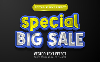 Naklejka na ściany i meble Special big sale editable text effect