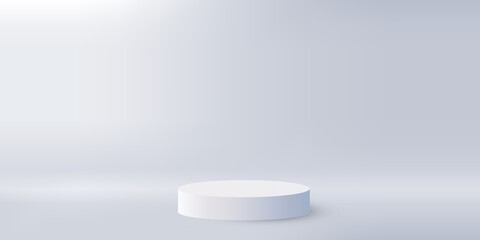 3d realistic pedestal for your products. Vector illustration