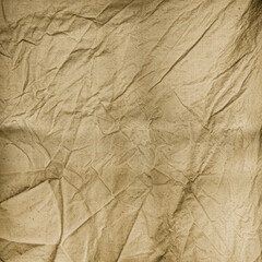 Fototapeta premium Dirty yellowed and crumpled curtain in front of an old window as a background