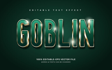 Gold goblin text effect - obrazy, fototapety, plakaty