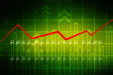Obraz premium 2d rendering Stock market online business concept. business Graph 