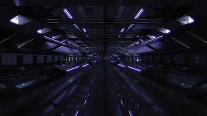 3D illustration of 4K UHD dark tunnel