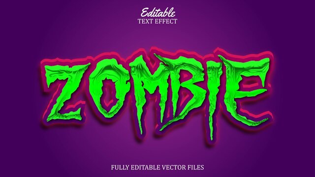 zombie theme text effect