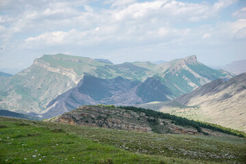Naklejka premium Beautiful landscape of the valley and mountains in Dagestan
