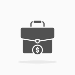 Briefcase icon. Solid or Glyph style. Enjoy this icon for your project.