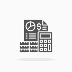 Budget icon. Solid or Glyph style. Enjoy this icon for your project.