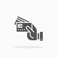 Credit Card icon. Solid or Glyph style. Enjoy this icon for your project.